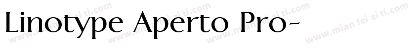 Linotype Aperto Pro字体转换